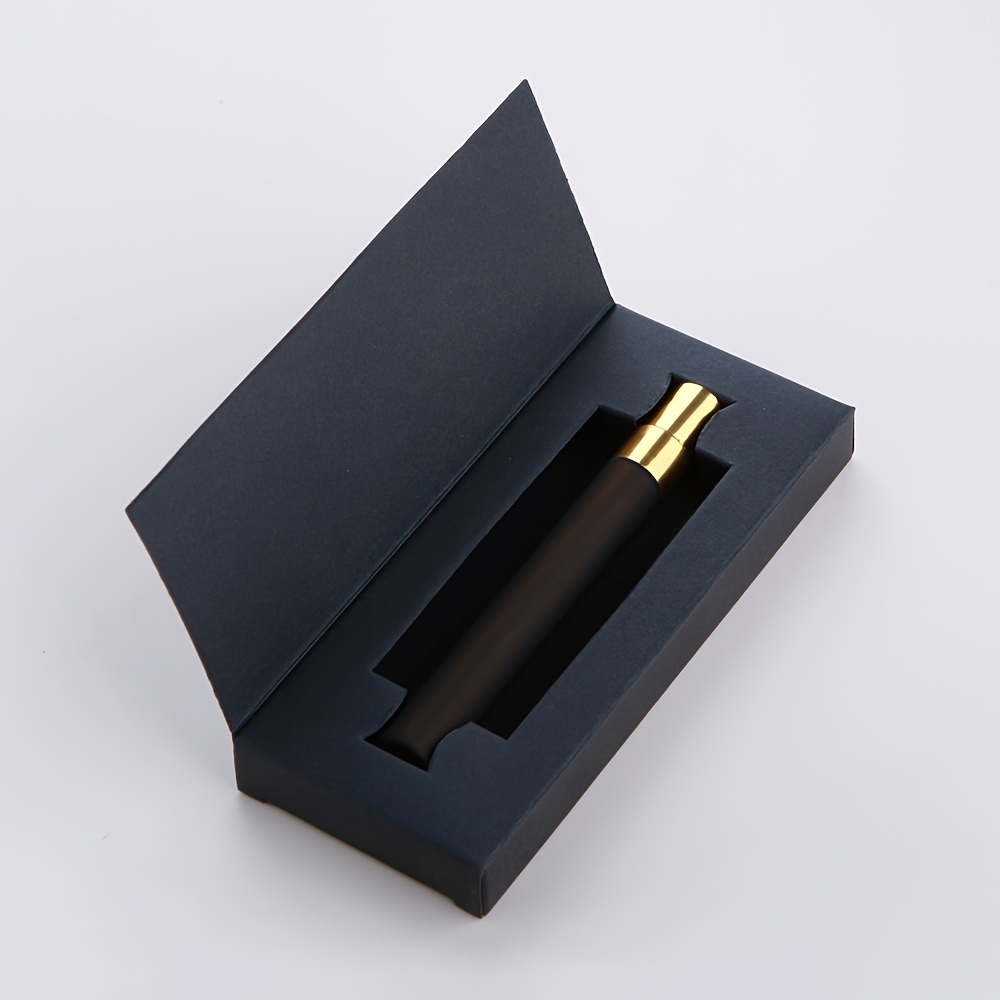 TEMU 12-pack Of 10ml High-end Amber Frosted Glass Spray Bottles With Elegant Packaging Box, Empty Sprayer For Perfume Refill