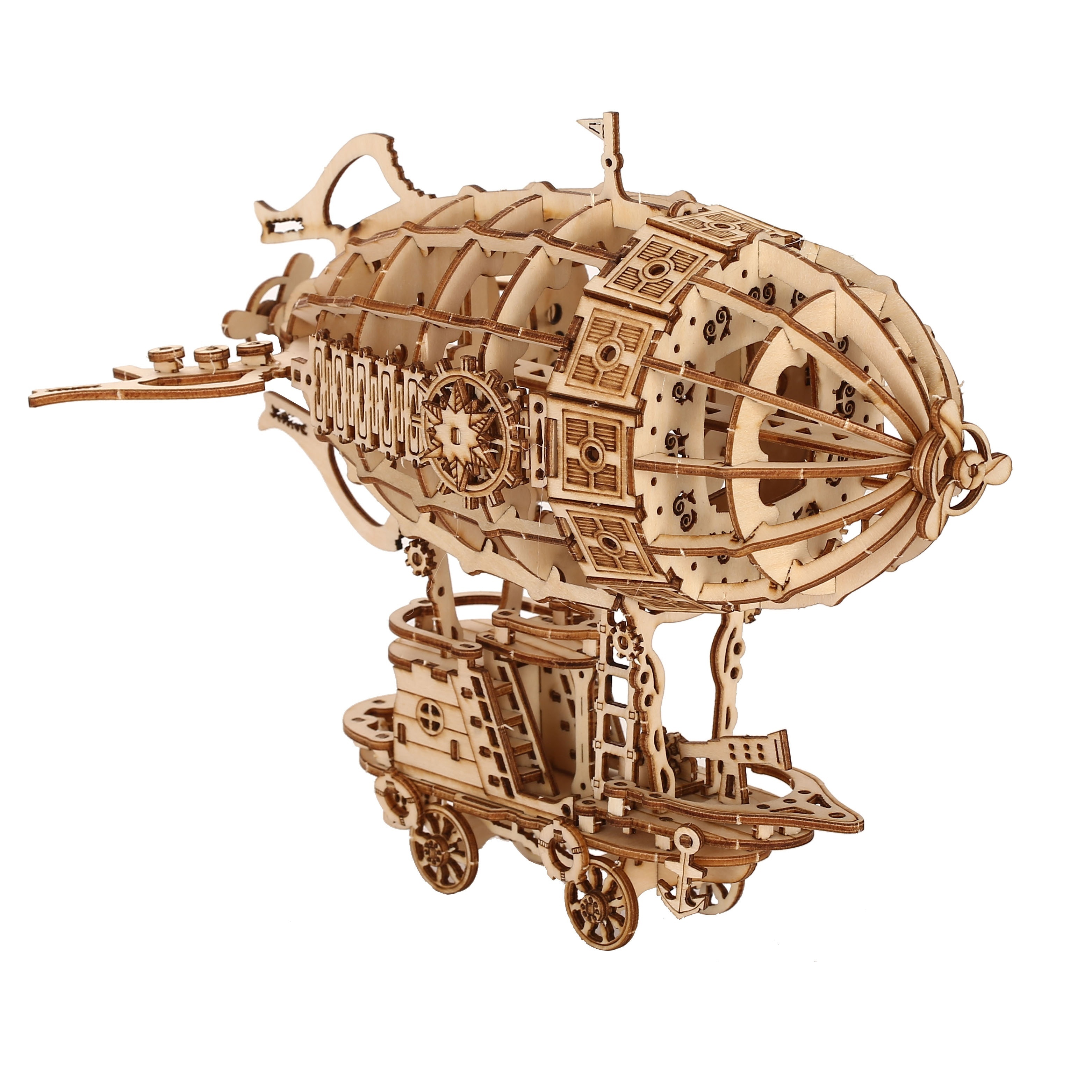 

Classic Steampunk Airship Wooden Model Puzzle - Thanksgiving Collectible Building Decoration, Tabletop Display, Diy Craft Kit For Hobbyists Age 14+, Non-electric Educational Toy