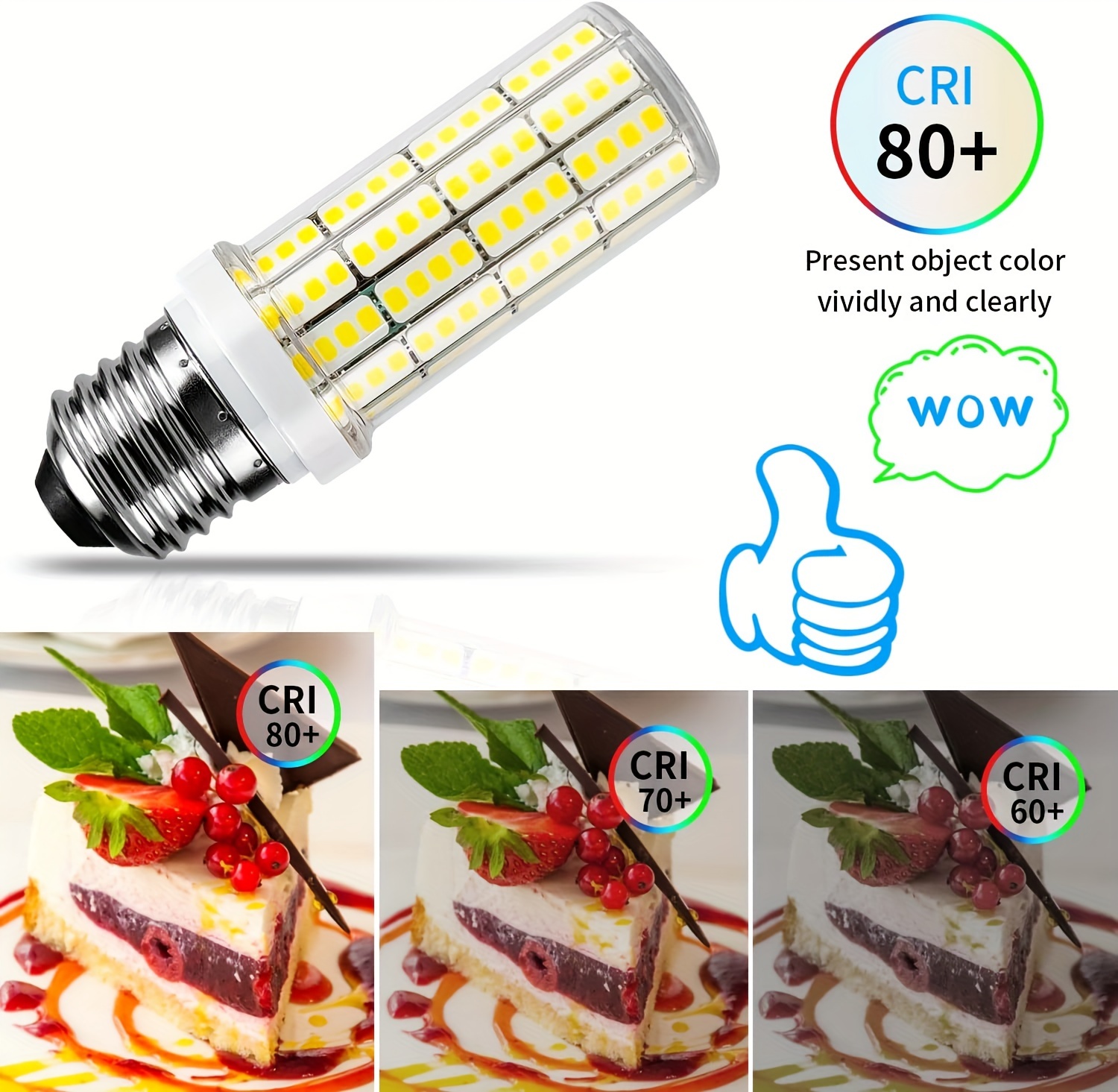 2-Pack 30W LED Corn Bulbs E26 Base - 200W Equivalent 6500K Daylight For Garage & Warehouse