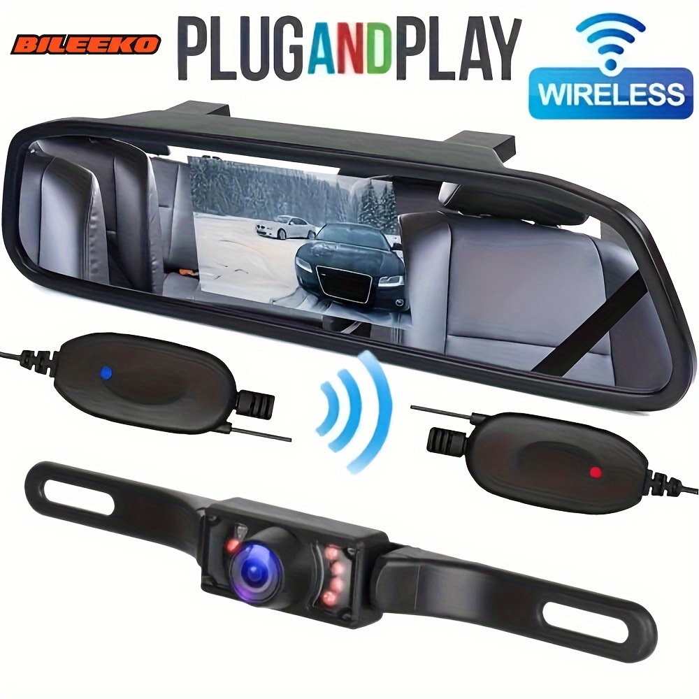 

Bileeko Wireless Car 2 In 1 Rear Car 4.3