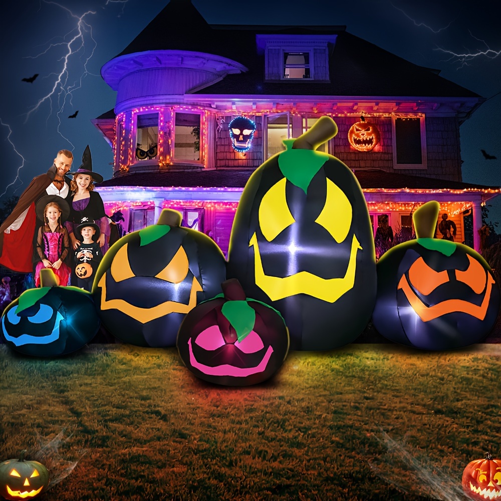 

9 Ft Inflatables Pumpkin Decoration With Light Up Led Inflatables Outdoor Decorations Blow Up Inflatables Pumpkin For Holiday Party Lawn Yard Garden Outdoor Decor