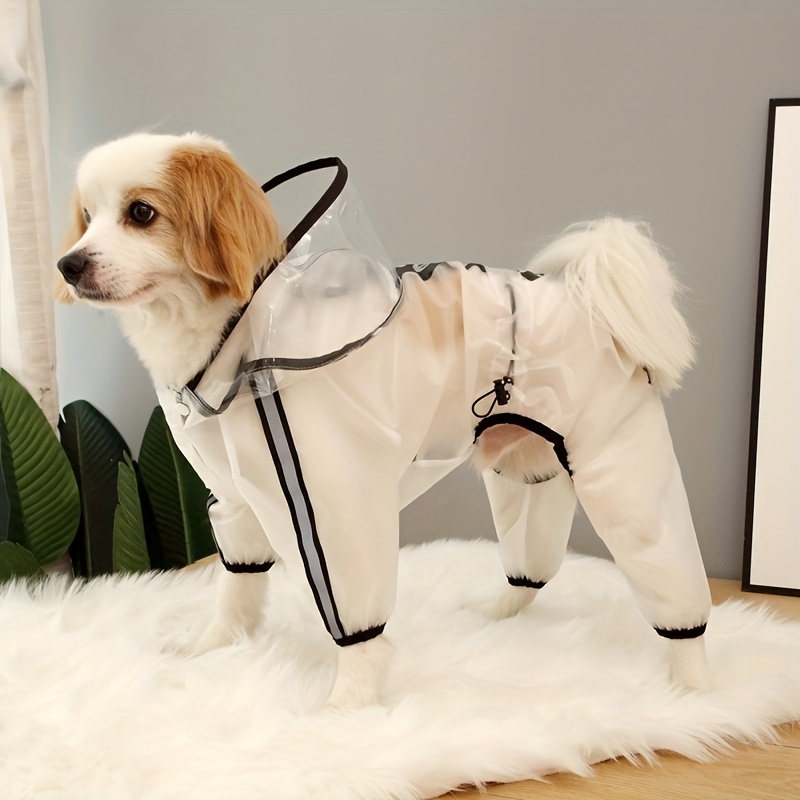 Small And Medium-sized Dog Raincoat, Dog Raincoat, Four-legged Hooded Full-coverage Raincoat, Dog Poncho