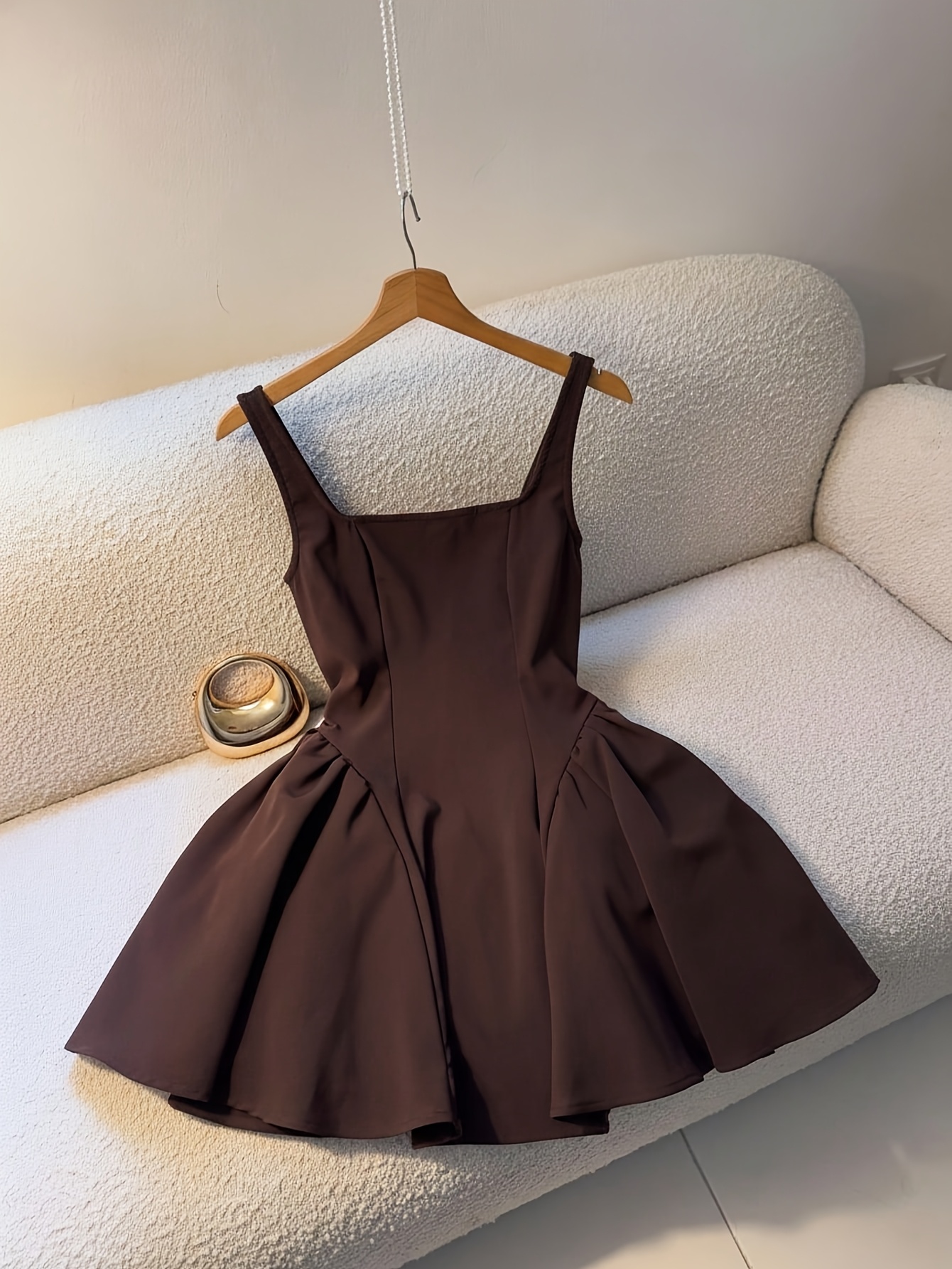 chocolate brown cotton dress Cotton Maxi Dress