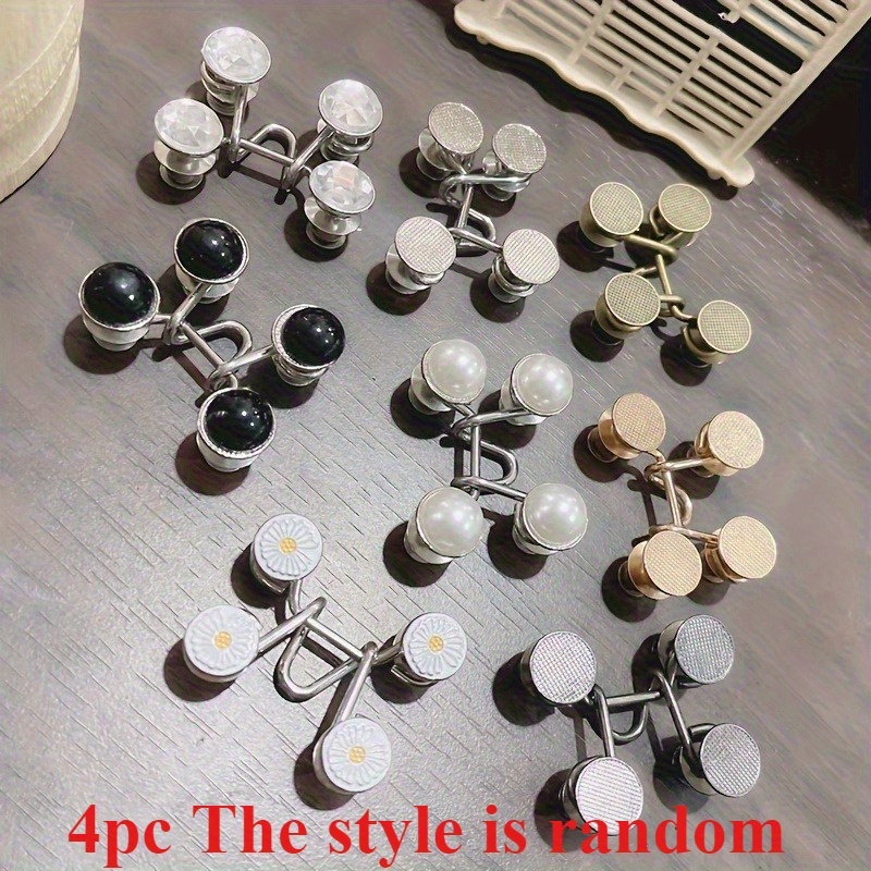 4pcs Random Style Adjustable Belt Tightener - Metal Pin, Durable Belt Adjuster, Ideal Gift