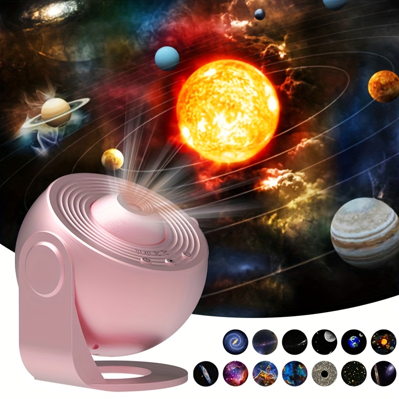 

1pc New Globe Galaxy Projection Sky Light Milky Way Send 13 Hd Star Lights Bedroom Full Of Atmosphere Lights Perfect Romantic Rotating Light For Holiday Party Gifts (rose Gold)