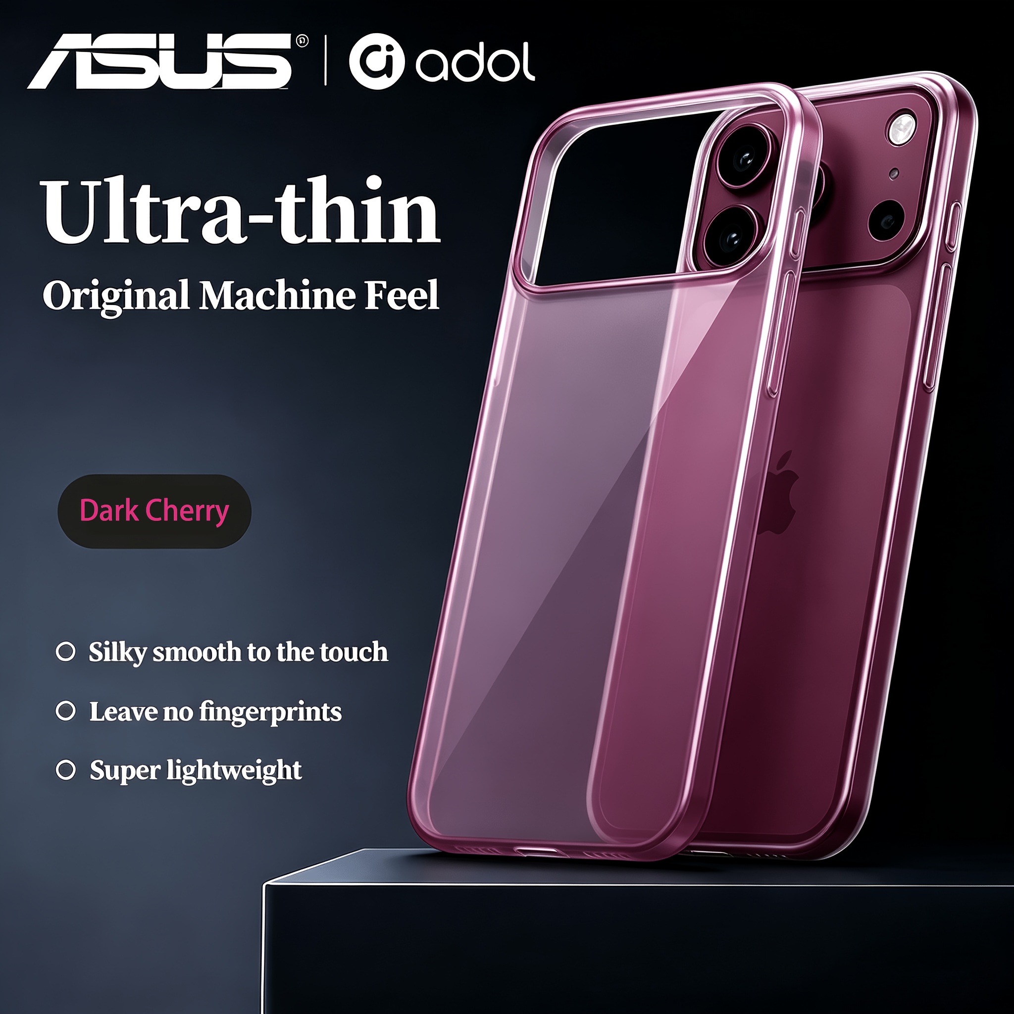 TEMU Phone Case - , Asus Adol Case For Iphone 17/18 Pro/ For Iphone 17/18 Pro Max, Featuring -piece Matte Pc Shell, Slim And Fingerprint-resistant,