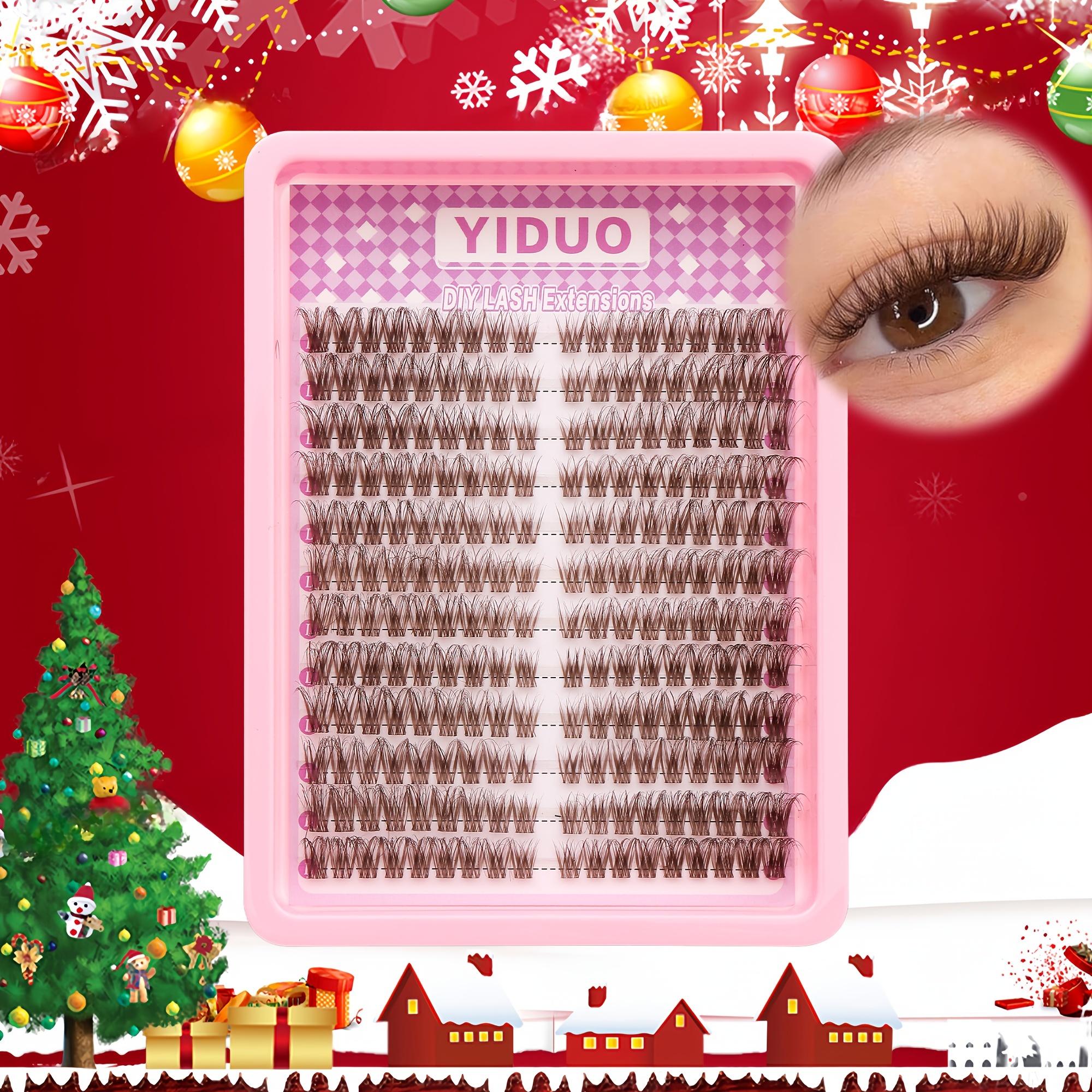 

Brown Lash - Lash Extensions Eyelash 144pcs C Lashes For Casual Attire Beginner Friendly Dark Brown Cluster Eyelash Extensions