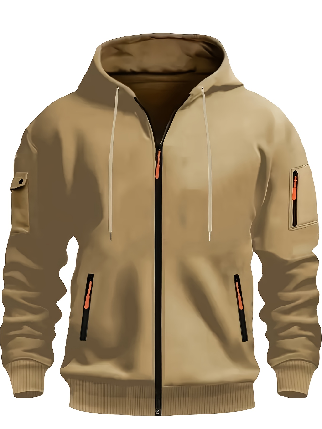 European And American Stylish Casual Autumn And Winter Hats Zip-Up Long  Sleeve Jackets for Men And