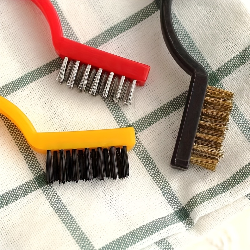 3-piece Set, Wire Brush, Kitchen Cleaning Brush, Gas Stove Cleaning Brush, Grease Cleaning Brush, Rust Removal Brush, Electric Brush, Cleaning Supplies, Cleaning Tools
