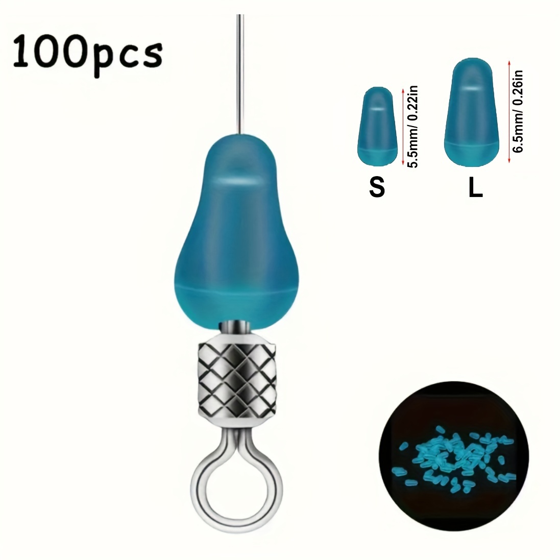 

100pcs Of Anti-tangle Silicone Bulk Sub-line Anti-tangle Space Beans And Rings For Fishing Gear.