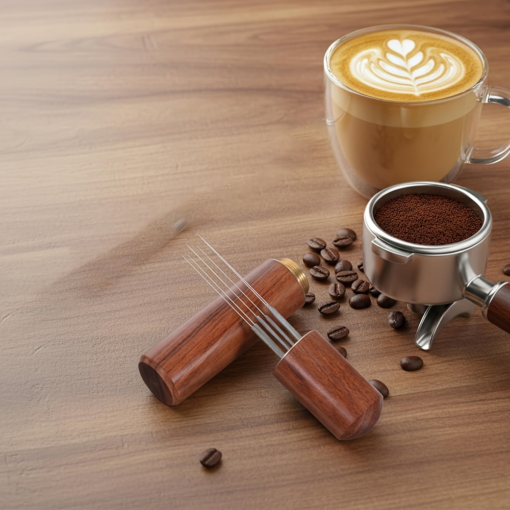 TEMU 1/2 pièces d'outils de barista, comprenant un outil de distribution pour et un stylo pour art latte, 6 aiguilles pour , pour usage domestique et
