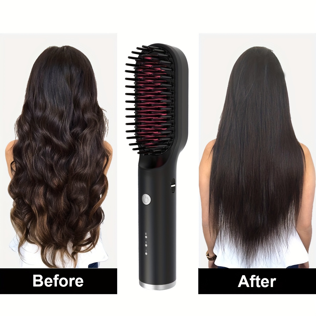 TYMO Cordless Hair Straightener Brush, Mini Portable Heated Brush for  Travel, Ionic Hot Straightening Comb for Women, USB Rechargeable