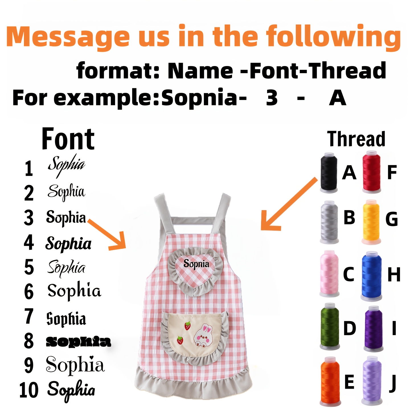 TEMU Customizable Embroidered Text/numbers - Style Mini Apron With Pocket, Birthday Party Outfit - Durable Polyester Apron, Ideal Christmas Gift,