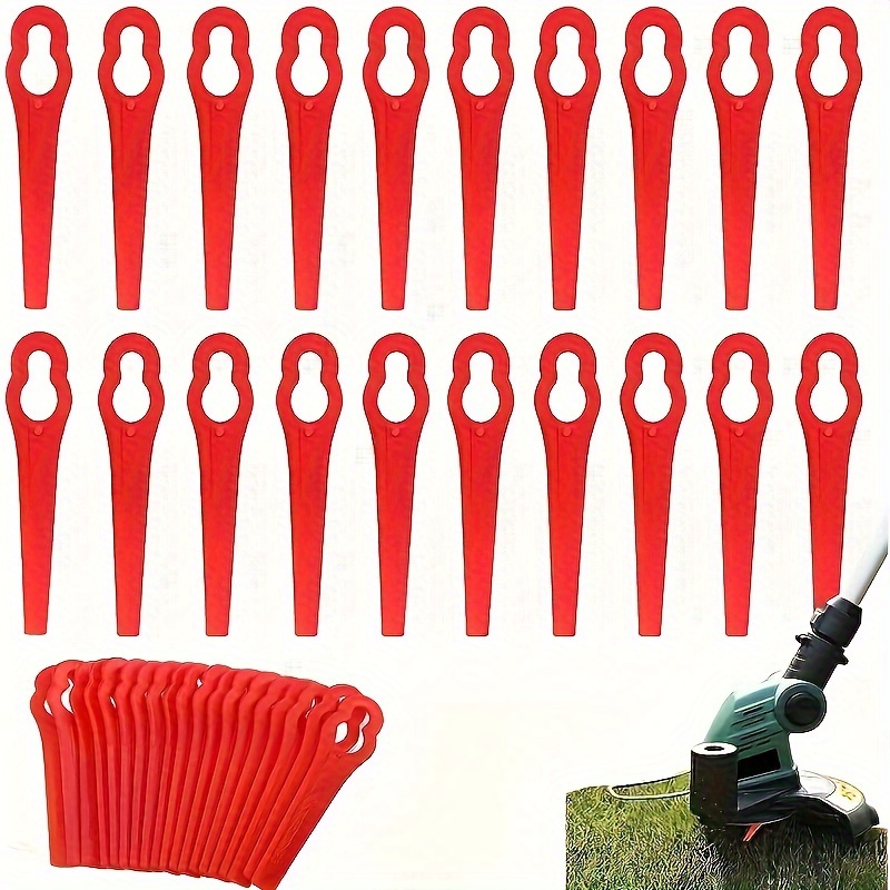

10/30/100pcs Lawn Mower Replacement Blade, Plastic Gourd Shaped Blades For Patio Lawn Garden Lawn Mower, Garden Lawn Trimmer Mower Accessories Tools