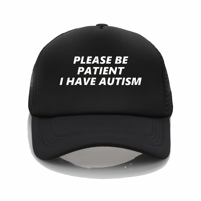 

Autism Awareness Baseball Cap - Breathable Cotton Blend, Adjustable Fit, Unisex Sun Hat With Funny Print Design For Men And Women