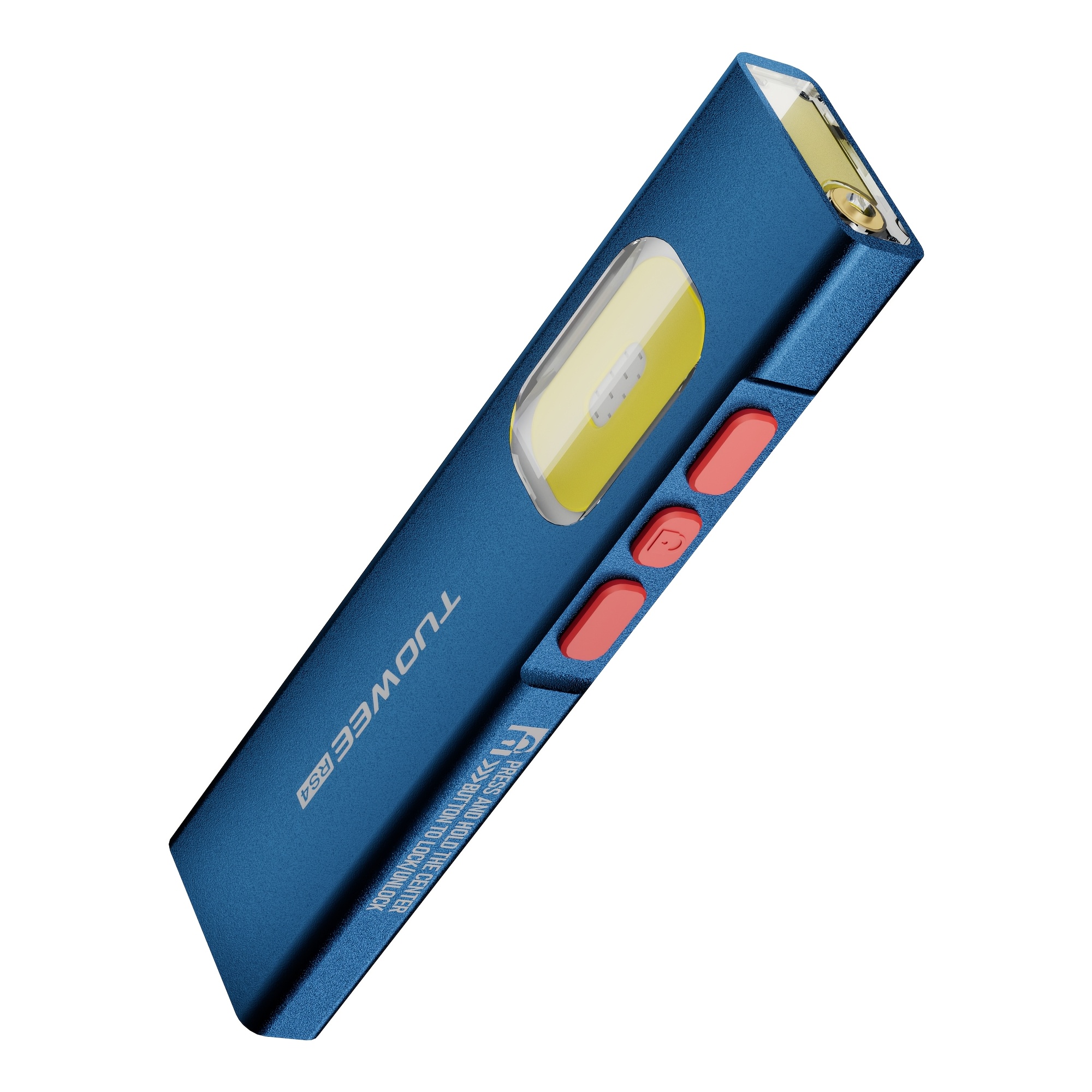 1pc Pocket Flashlight Rechargeable for edc Flat Flashlight 1500 Lumens, Small Flashlight for EDC & Emergencies, 8 Modes with Red Blue Side Light And Red Beam, Magnetic Base Dual Switch for Checking, Working, Emergency