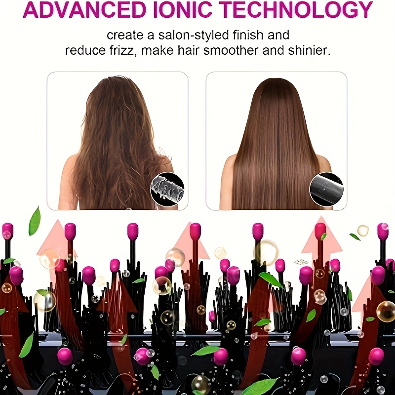 European Standard Hair Dryer and Curling Iron 2-in-1 Hot Air Brush, Wet and Dry Dual Use, Multi-Functional Styling Tool, 220V, 650W, Plug Powered, No Battery Required, Hair Dryer Attachment|Versatile Styling|Integrated Comb