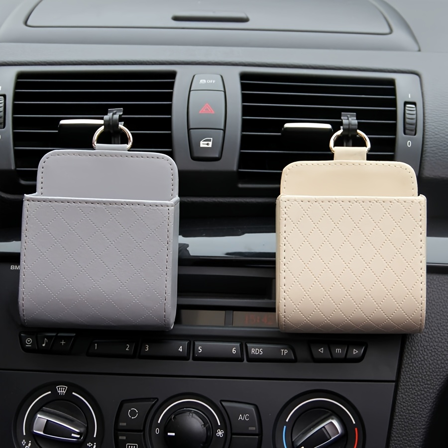 1 2pcs car storage hanging bag car air conditioning outlet storage bucket portable car storage details 4