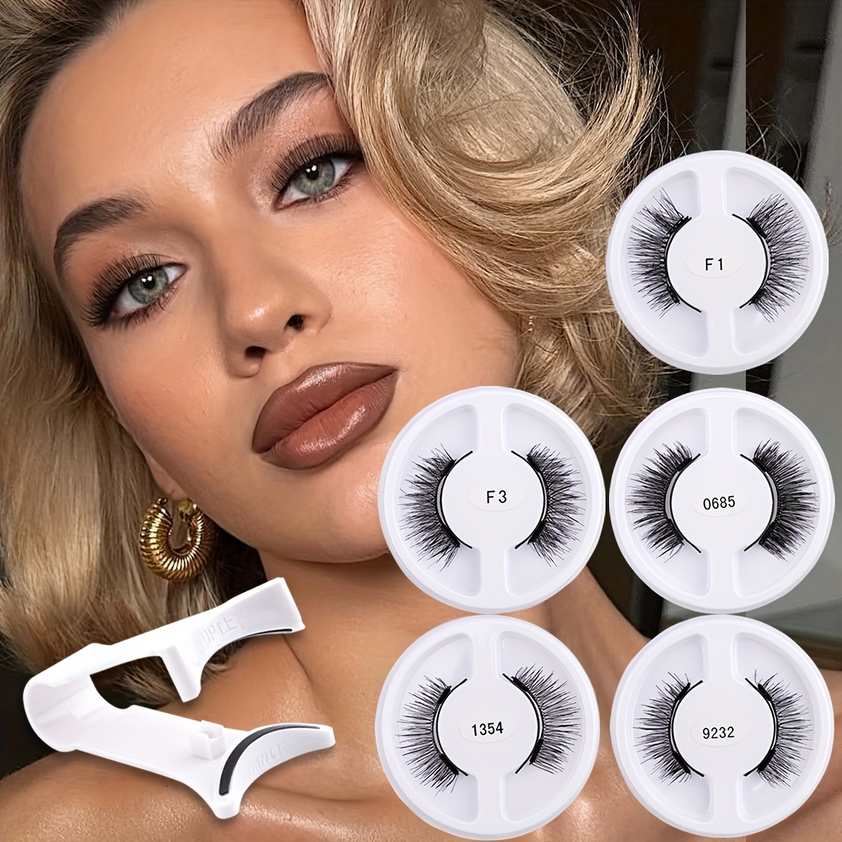 

5 Pairs Magnetic Eyelashes Set With 1pc Clip Needed Reusable Natural False Eyelash Extension