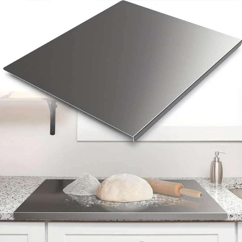 TEMU Extra-large Double-sided Stainless Steel Cutting Board | *19.7 Inches/28*20 Inches, Household-grade 304 -grade, For Cutting And Baking, Easy To