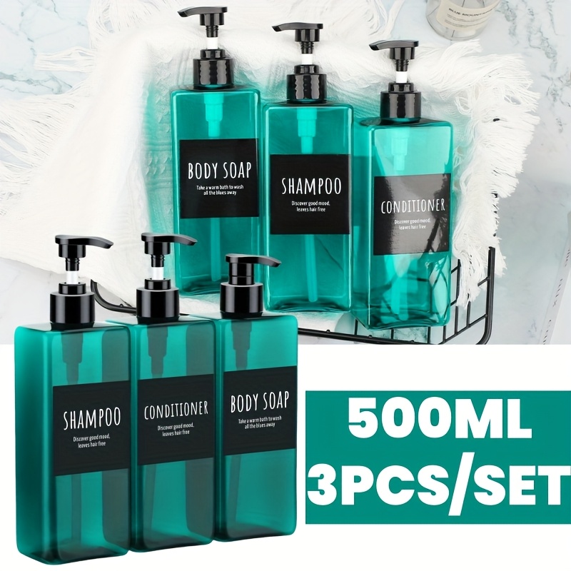 Shampoo- & Conditioner-Spender Set – Nachfüllbare Pumpflaschen Für Die Dusche (leer), Modernes Badezimmer Zubehör