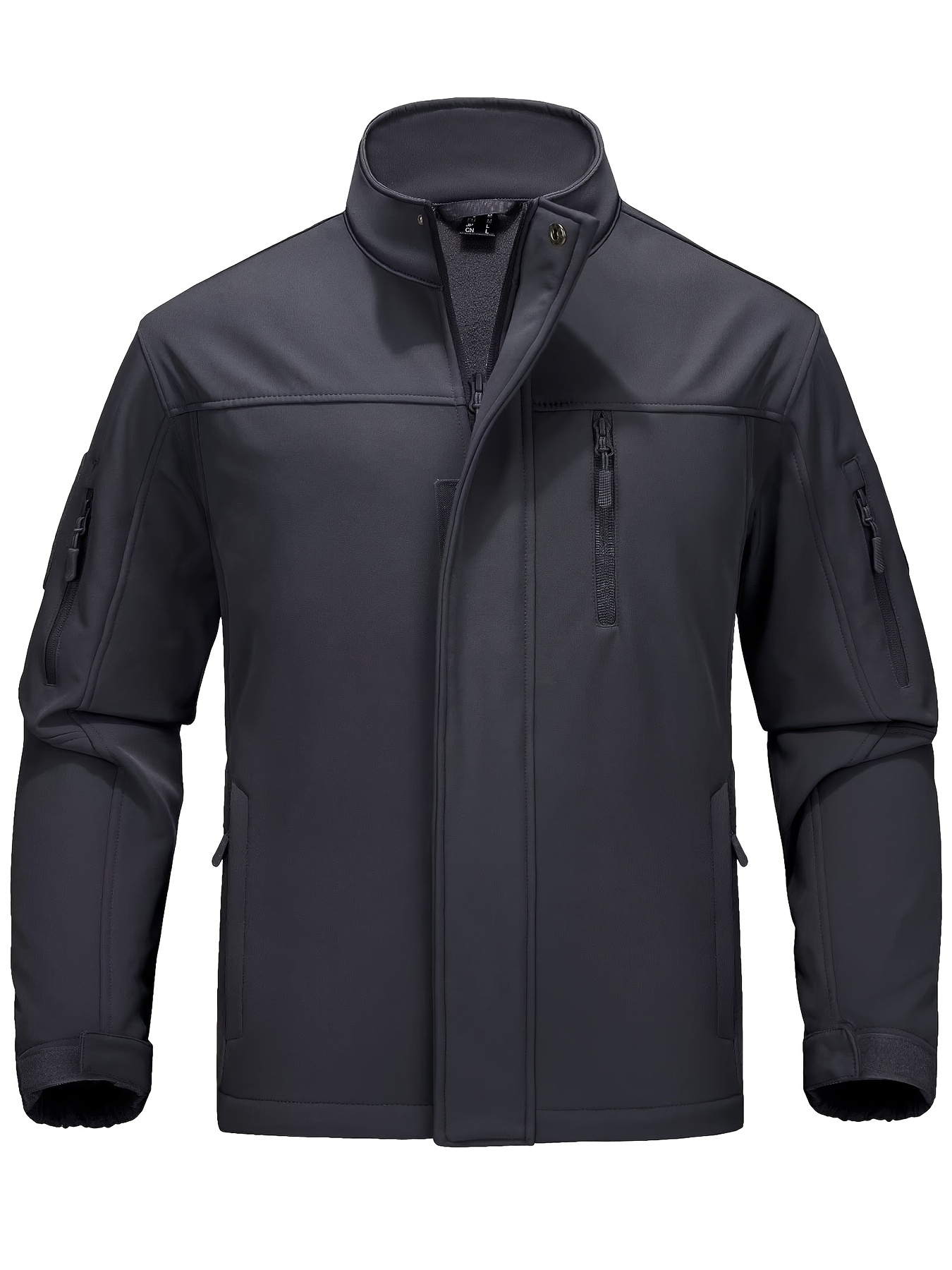 Men'S Soft Shell Windproof Jacket 6 Pockets Polyester Fleece Lining Hiking Winter Jacket Windbreaker Outwear Binded Cuff Perfect For Hunting, Fishing, Hiking, Camping, Climbing