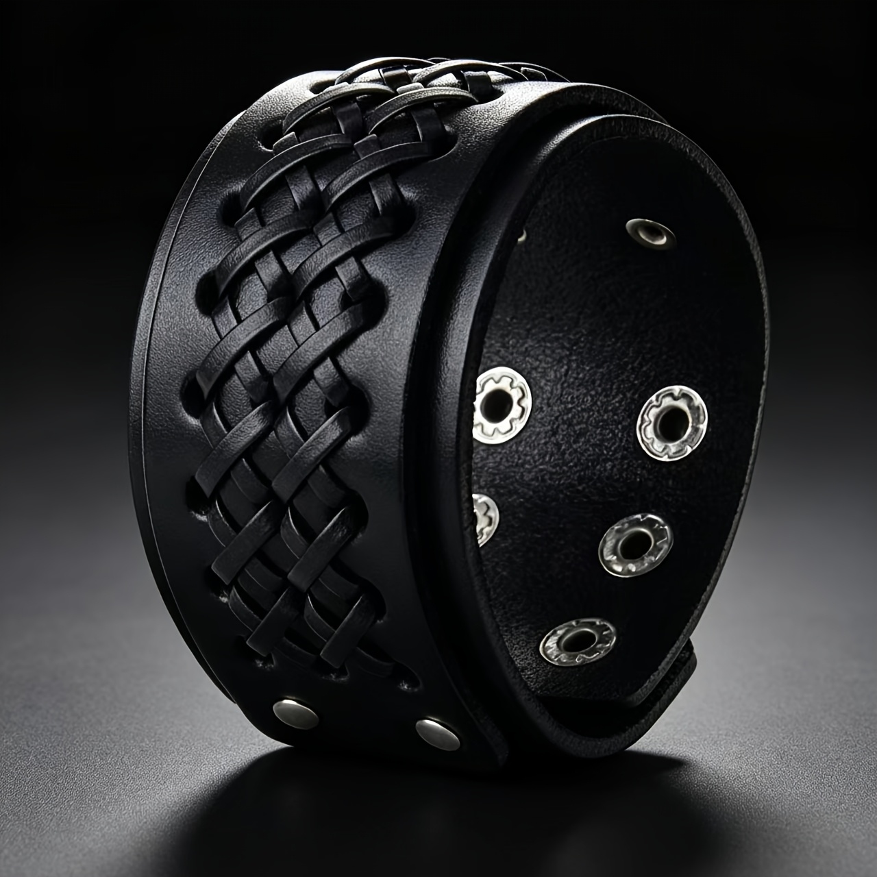 Men's Biker Style Loose Knit Bracelet