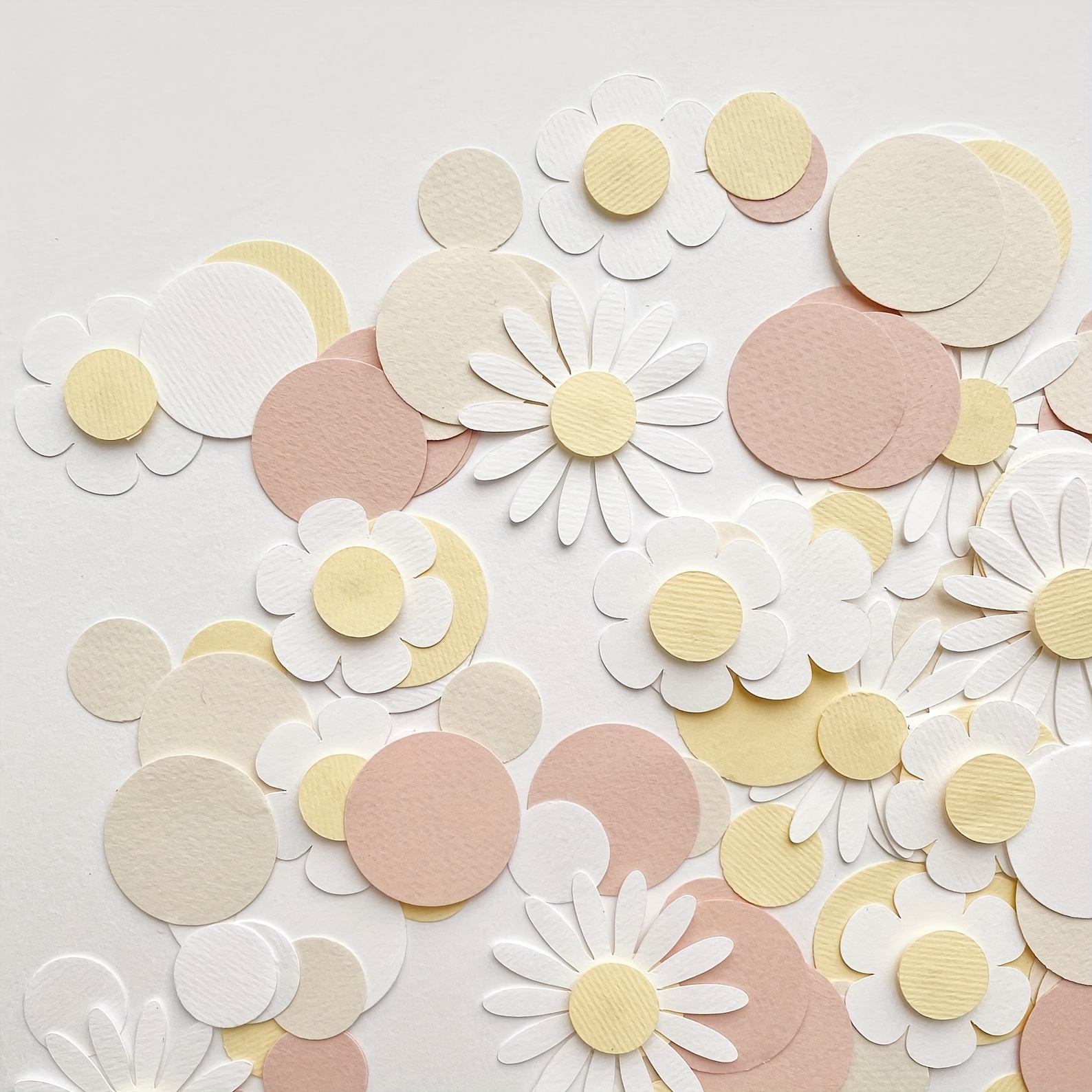 55pcs Per Pack Pink Floral Confetti Small Daisy , Table Decorations, Suitable For Birthday Parties, Back-to-, Spring Parties, And Graduation