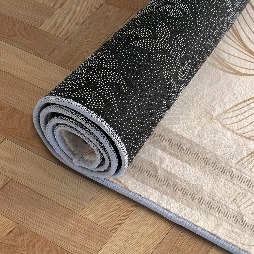 [ Goods] Qilu Extra Large Luxury Floor Mat - Heavy 850G Beige And Brown Beige Abstract Geometric Pattern, Soft Fluff, Machine Washable Large Area Floor Mat, Suitable for Living Room, Bedroom, Office - Beige Brown Floor Mat