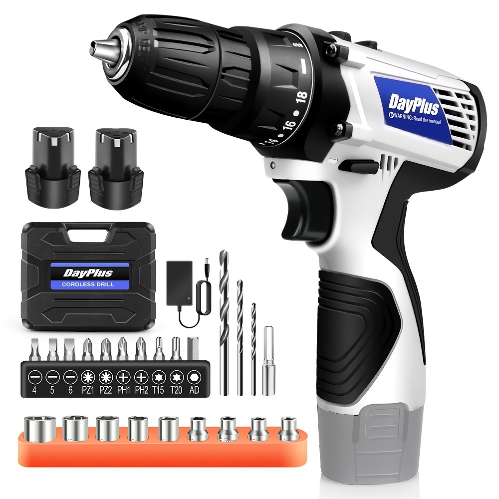 Image of Small Drill And Screwdriver Set, Power Drill Driver Set Compact & Portable With Li-, Quick Charger, Storage Case And 23pcs Additions For Drilling And Tightening/loosening Screws