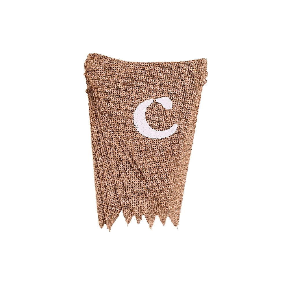 1 Set Diy Wedding Party Decor Bunting Flags, European And Burlap Triangle Flags, Candy Bar Decoration Banners