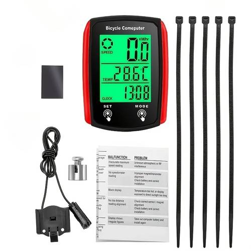 cycling computer led display bike computer 2026 new model for riding speedometer odometer suitable for road bike enthusiasts and outdoor sports participants for outdoor commuting christmas gift valentines day gift