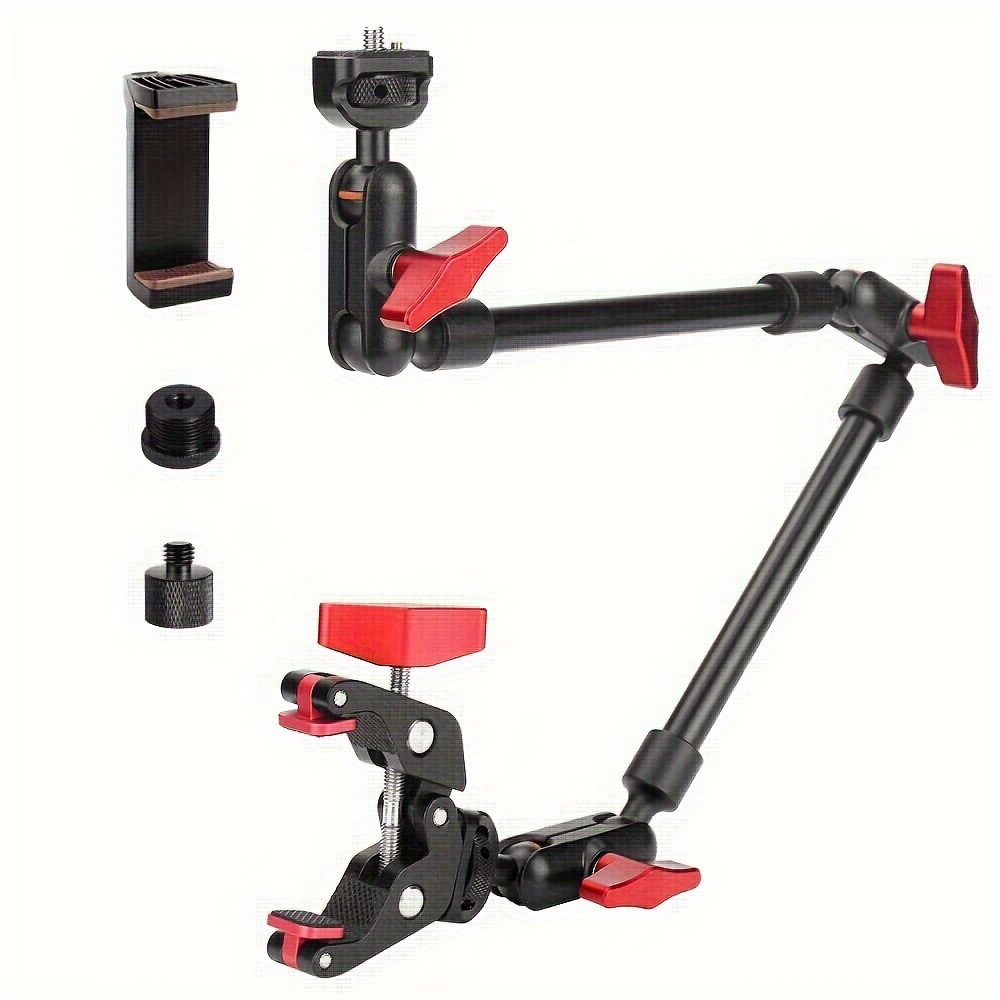 

22 Inch 57cm Adjustable Magic Arm, Phone Stand, Microphone Stand, With Super Clip Camera Stand Arm Friction Magic Arm Camera Installation 1/4 Inch