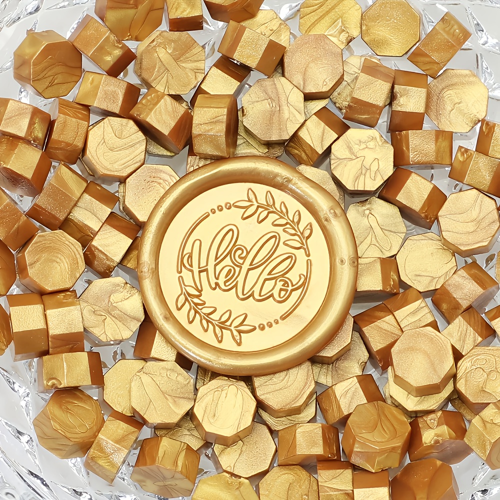 Image of 300pcs/bag Octagonal Sealing Wax Beads, Sealing Wax For Wax Stamps Is Suitable For Wedding Invitations, Envelope Cards, Christmas Gift Wrapping, Birthday Gifts, Decoration