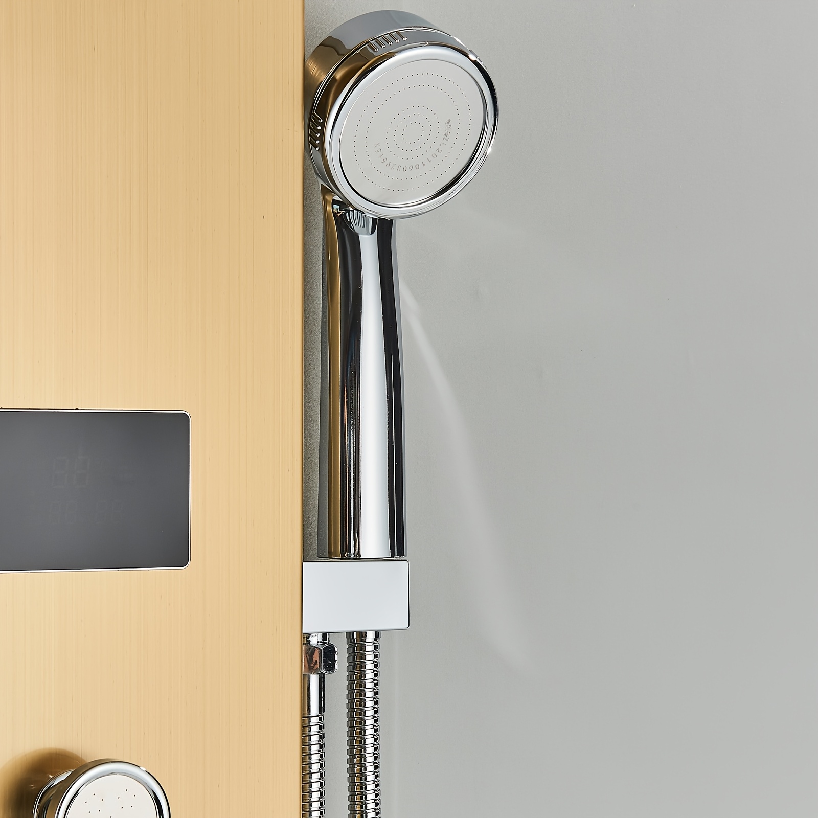 Stainless Steel Shower Tower Panel with 5-in-1 Functionality