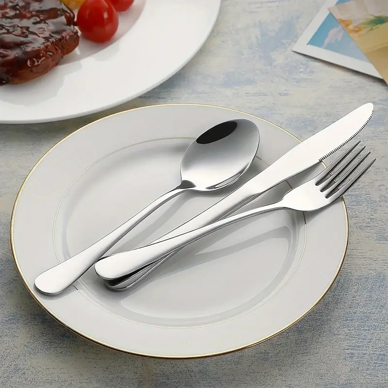 portable travel cutlery reusable cutlery with fixed cutlery box including chopsticks straws knives forks spoons straw brushes 9pcs stainless steel cutlery set black golden silvery Product details 11
