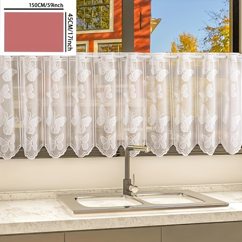 1pc Spray Size Small Curtain Coffee Curtain