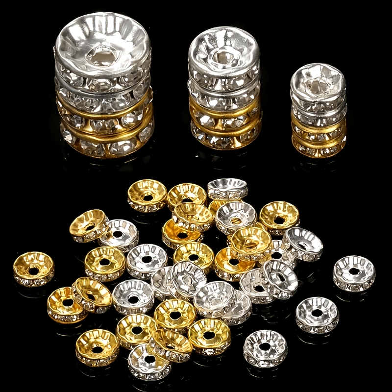 100pcs Golden and Silvery Spacer Beads for DIY