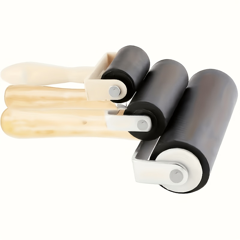 4-Pack Rubber Rollers for Craft Printing
