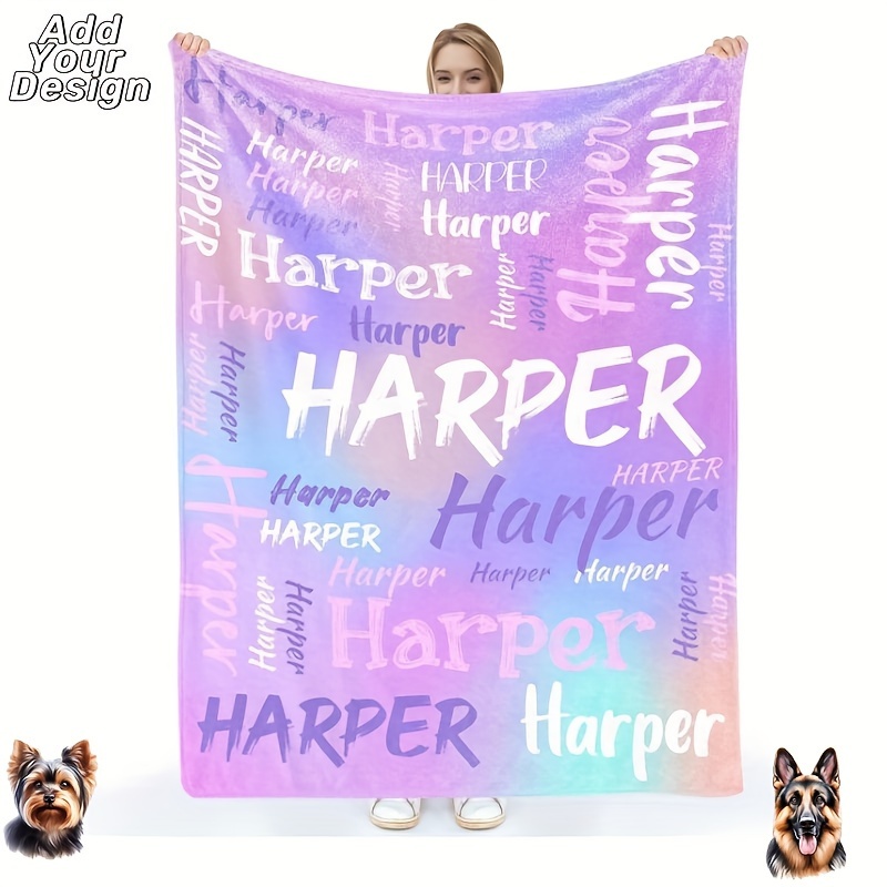 

Personalized Blanket, Custom Name Blanket, Adults, Custom Blanket, Unique Gifts For Birthday Christmas Memorial Day