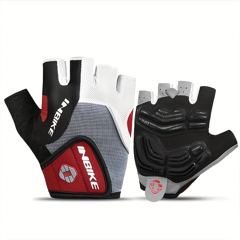 Image of Inbike Men's Half Finger Cycling Gloves Summer Breathable Anti-slip Touchscreen Padded Bike Gloves For Road Bike Mountain Bike Bicycle Outdoor Sports Riding Accessories