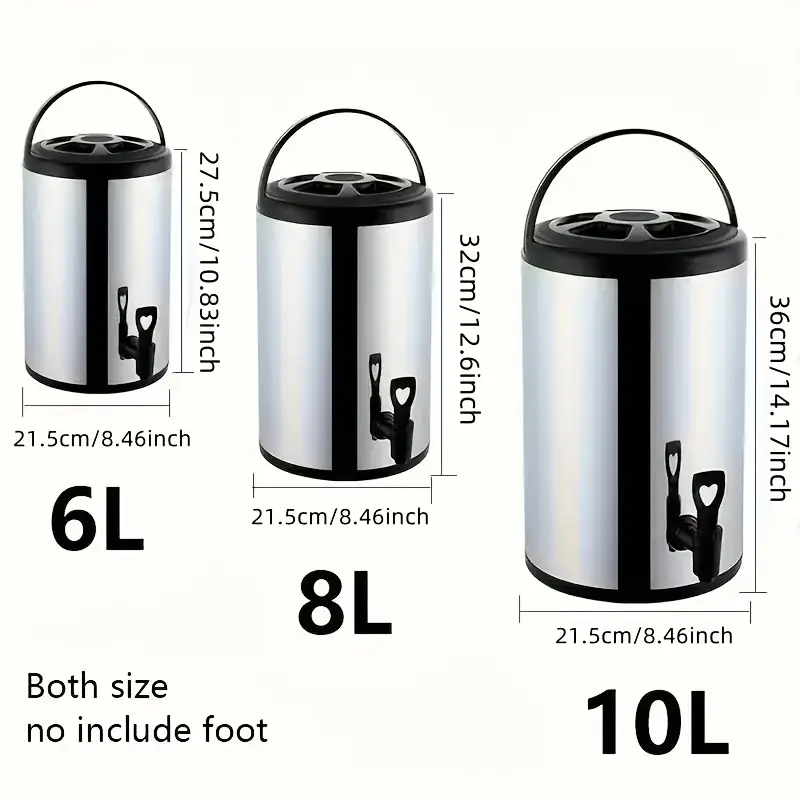 ldq commerciële & huishoudelijke drankdispenser - roestvrij staal geïsoleerde server met kraan, niet-elektrische warmtebehoud voor thee, , sap, bier - formaat voor feesten, catering, keukengebruik - gemakkelijk schenkhandvat & stevige basis - beschikbaar in 6l/8l/10l maten, geïsoleerde drankdispenser, cateringequipment, design, duurzame constructie, restaurantbeheerders, feestbenodigdheden, professionele opstelling, hoogwaardige kwaliteit, evenementplanners 3
