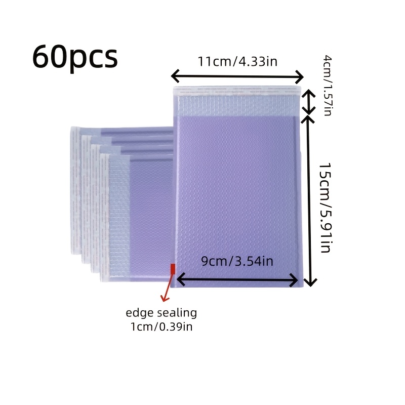 60pcs, Co-extruded Film Bags, Mailing Envelope Packaging , 11cm X 15cm And 4cm, Small Transportation Packaging Bags, Shockproof Transportation Packaging Bags