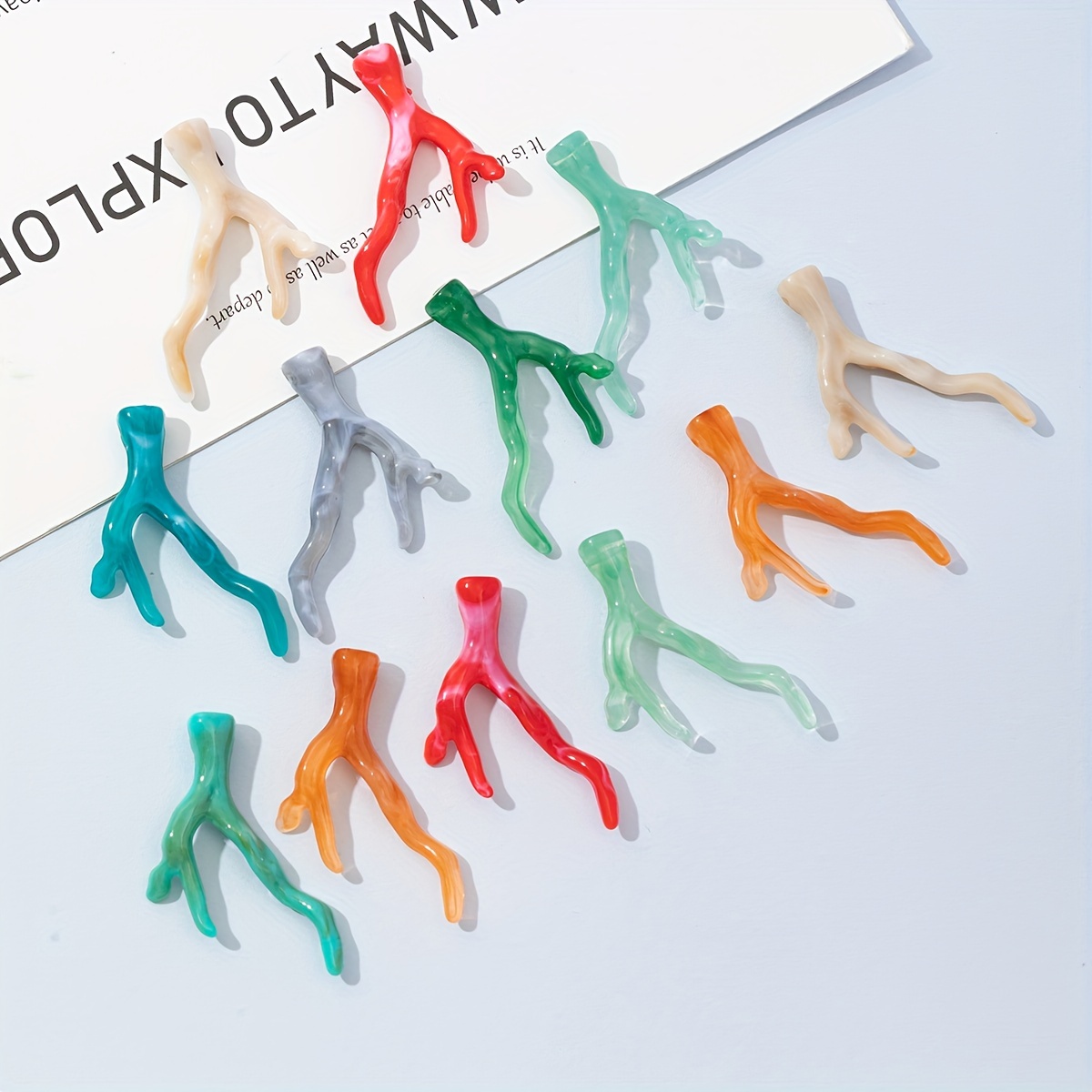 

8 Pcs Acrylic Coral Branch Charms - Making And Handcrafted Accessories