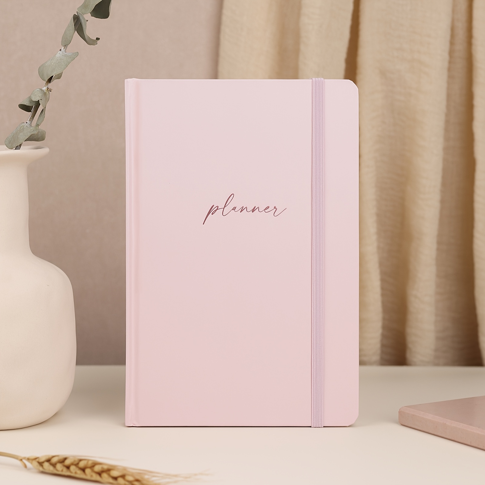 TEMU 2025-2026 Undated Monthly & Weekly Planner - A5 Hardcover Academic Planner For Students, Office, Home, And School - Green With Golden "planner"