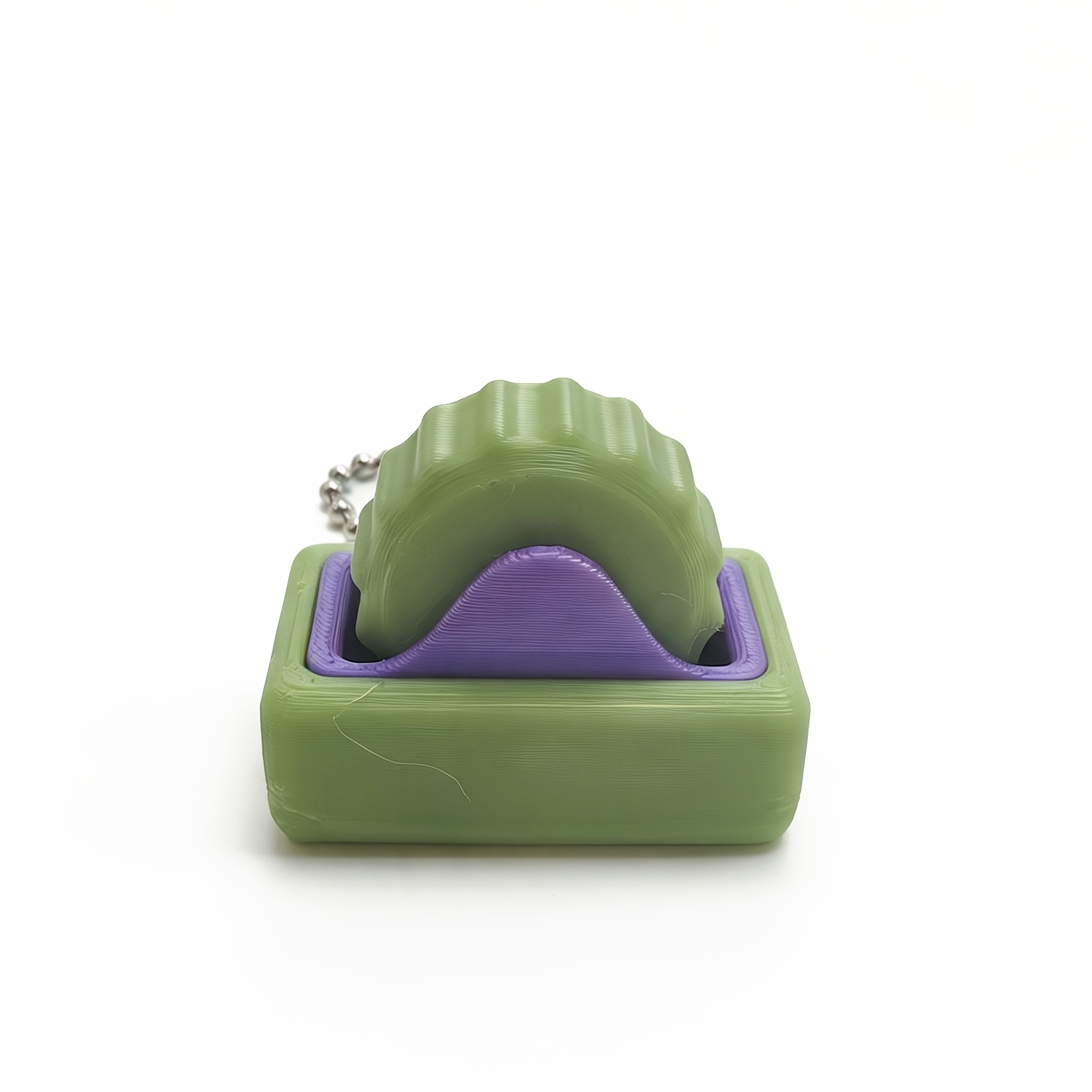 TEMU Roller Stress-relief Button With A . Features A Beaded Chain For To Keys Or Backpacks For Easy Portability. The Gear Roller Slides With A Soft,