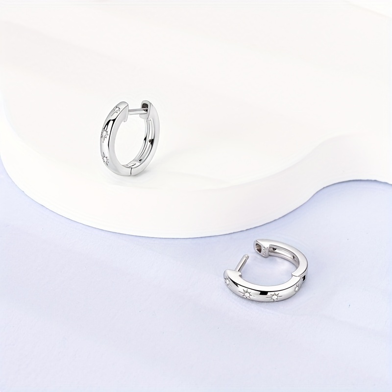 Women's 925 Starlight Earrings, Modern Elegance