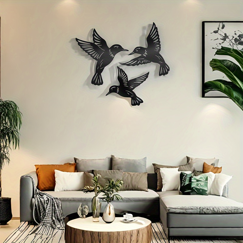 

Ensemble de 3 pièces d'Art Mural Colibri en Métal 3D - Parfait pour Jardin Extérieur, Patio & Décoration Maison | Idéal pour Salon, Chambre