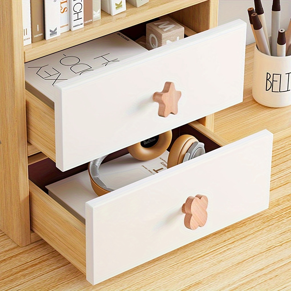 

6pcs Set Cute Wooden Cabinet Door Handles - Polished , Design For ' Room And Drawer Pulls