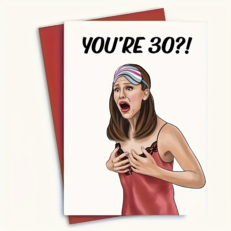 

Carte d'Anniversaire pour 30 Ans pour Elle - Cadeau pour Meilleure , Design de Dessin Unique, Papeterie Premium